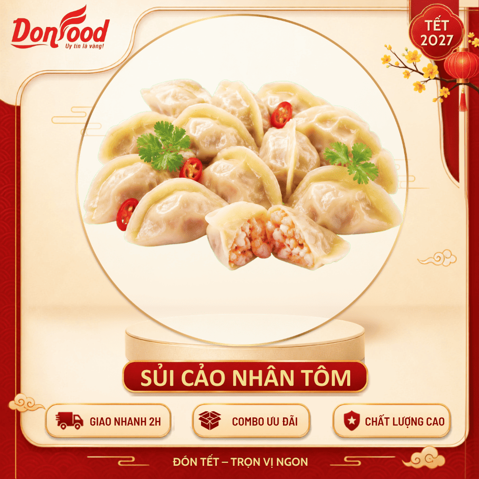 Sủi Cảo Nhân Tôm Tươi