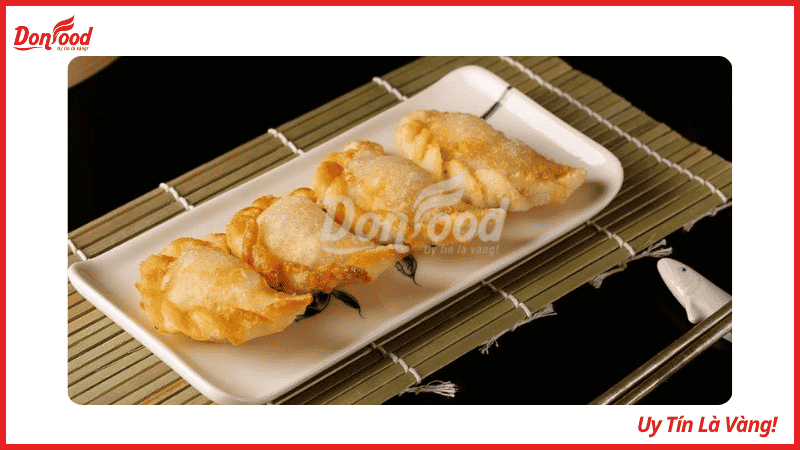 sủi cảo nhân tôm chiên