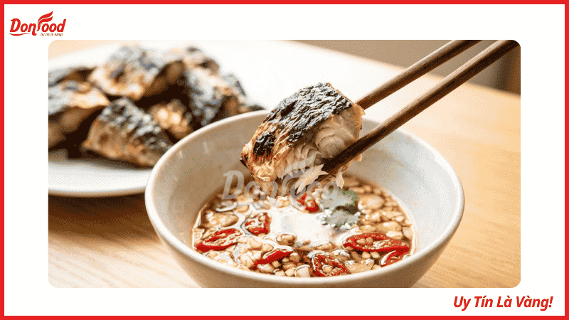 vụn cá saba nướng