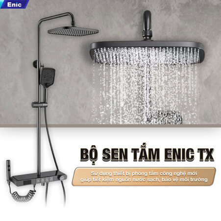 Bộ sen tắm thông minh Enic có khả năng điều khiển nhiệt độ nóng lạnh