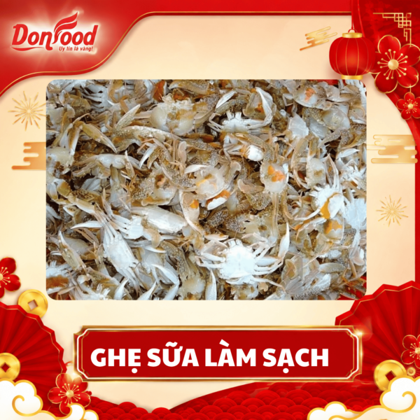 ghẹ sữa làm sạch