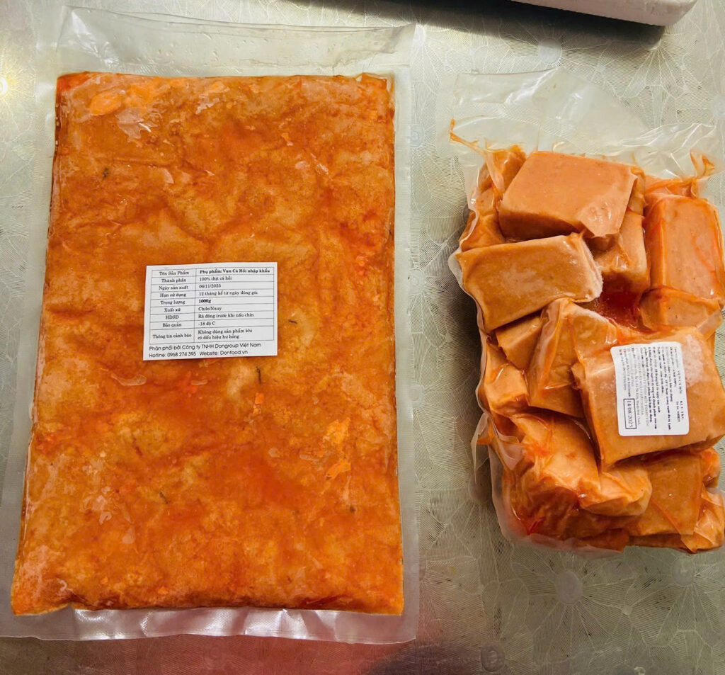 Vụn cá hồi nghiền DonFood chuyên làm ruốc không da không xương