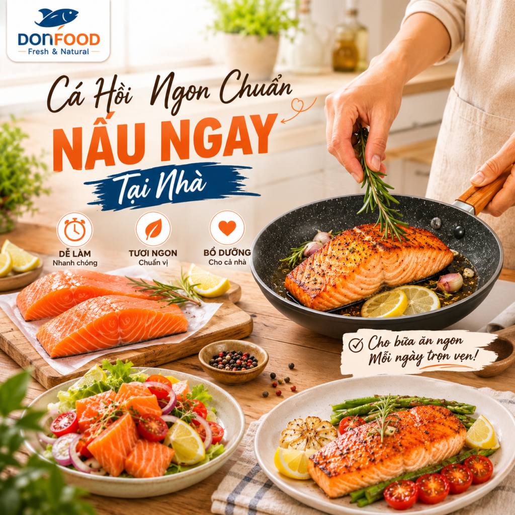 Tự chế biến cá hồi khi ở nhà