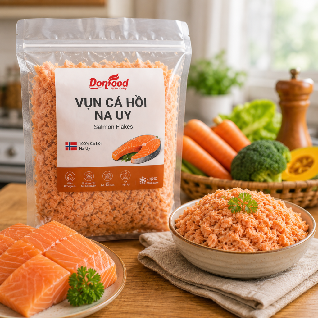 Vụn cá Hồi donfood 