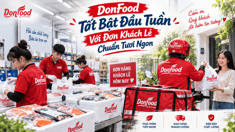 Donfood tất bật chuẩn bị đơn khách lẻ