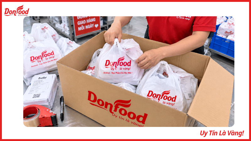 Quy trình đóng gói tại Donfood